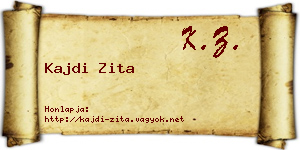 Kajdi Zita névjegykártya