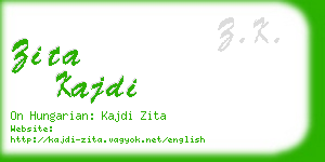 zita kajdi business card